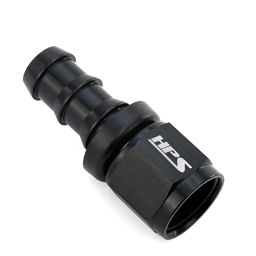 Hps Push-On Hose End To An Female Adapter Fitting, Straight, An -4, Black Aluminum 1