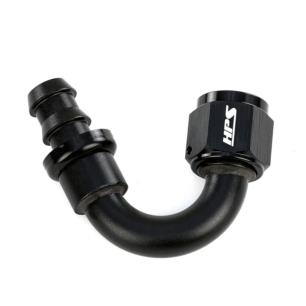Hps Push-On Hose End To An Female Adapter Fitting, 150 Degree, An -12, Black Aluminum 1
