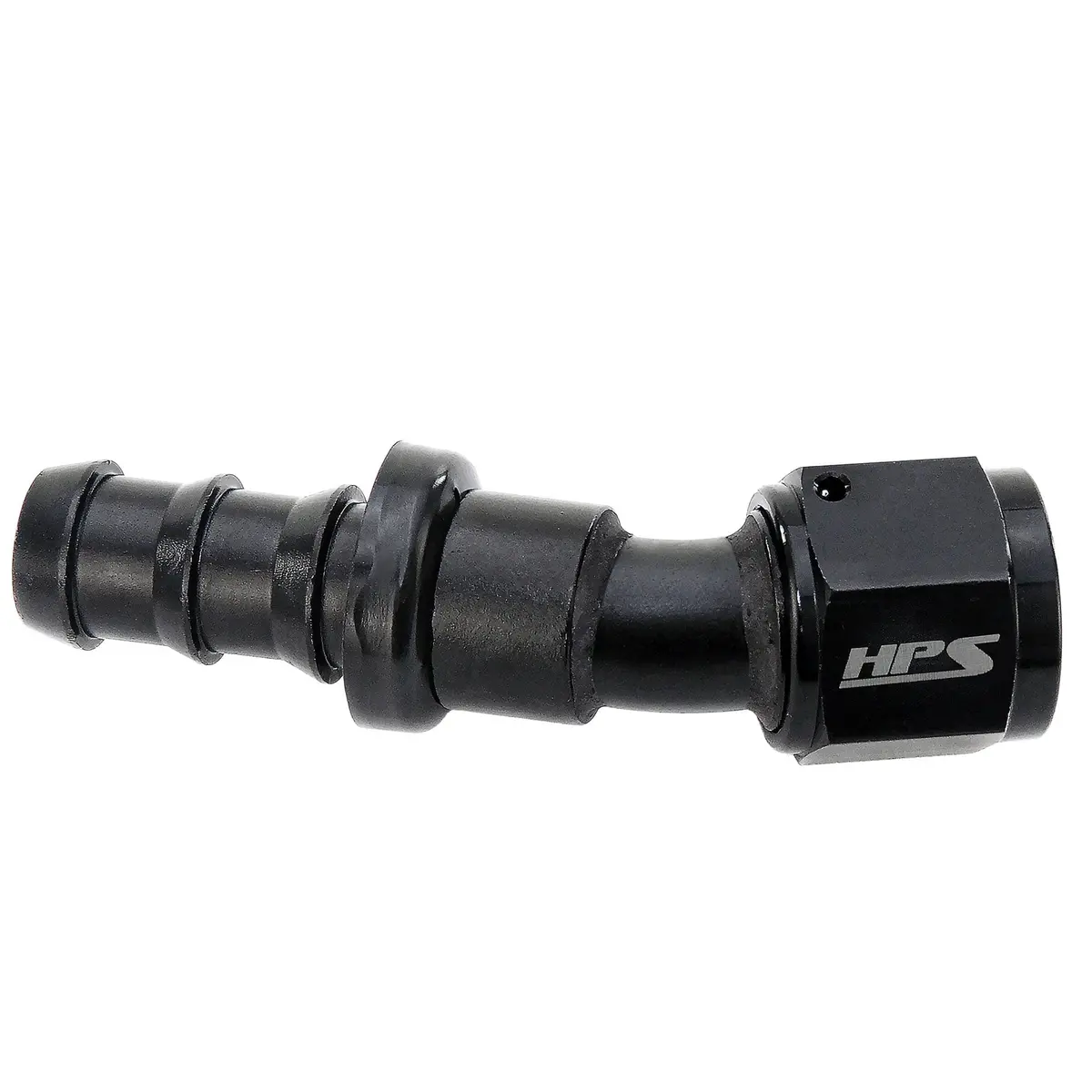 Hps Push-On Hose End To An Female Adapter Fitting, 30 Degree, An -6, Black Aluminum 1
