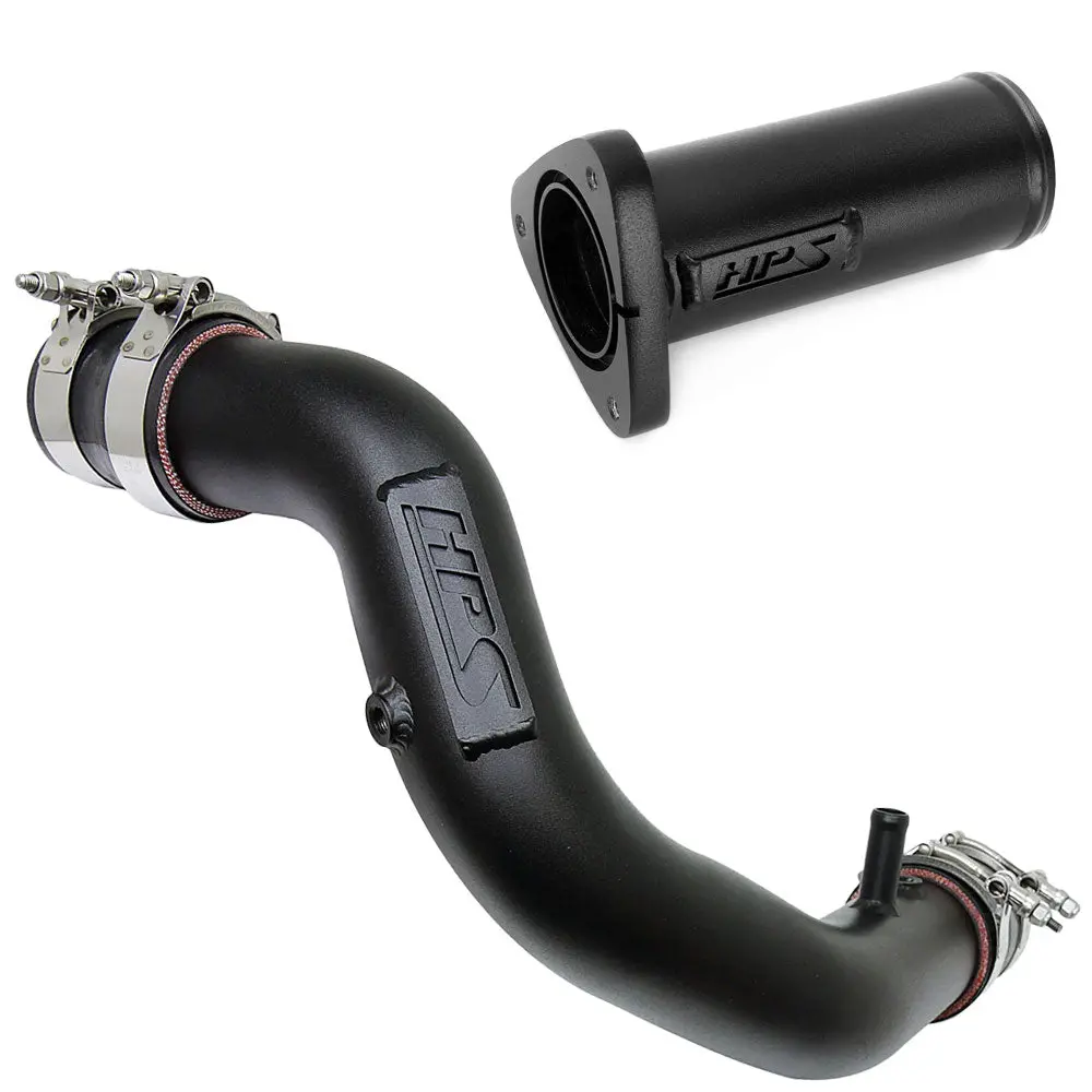 Hps Black Resonator Tube/Intercooler Charge Pipe Hot Side For 16+ Lexus Is/Gs/Rc Series 2.0L Turbo 1