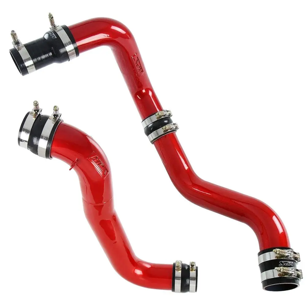 Hps Red Cold/Hot Side Intercooler Charge Pipe For 13-16 Silverado Sierra Hd 6.6L Duramax Diesel Lml 1