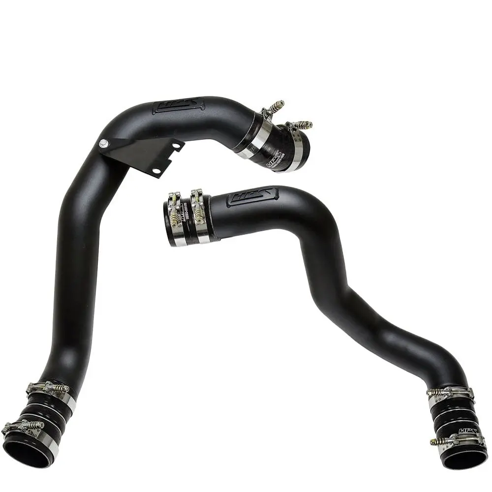 Hps Black Cold/Hot Side Intercooler Charge Pipe W/Black Hose For 03-07 Ford F-Series Super Duty 6.0L Diesel 1