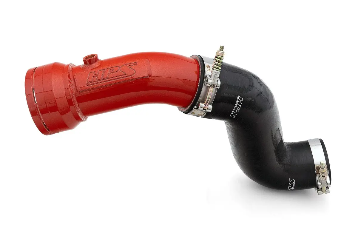 Hps Red Cold Side Intercooler Charge Pipe + Cac Hose Boot Kit For 11-16 Ford F-250 F-350 F-450 F-550 6.7L P473 1