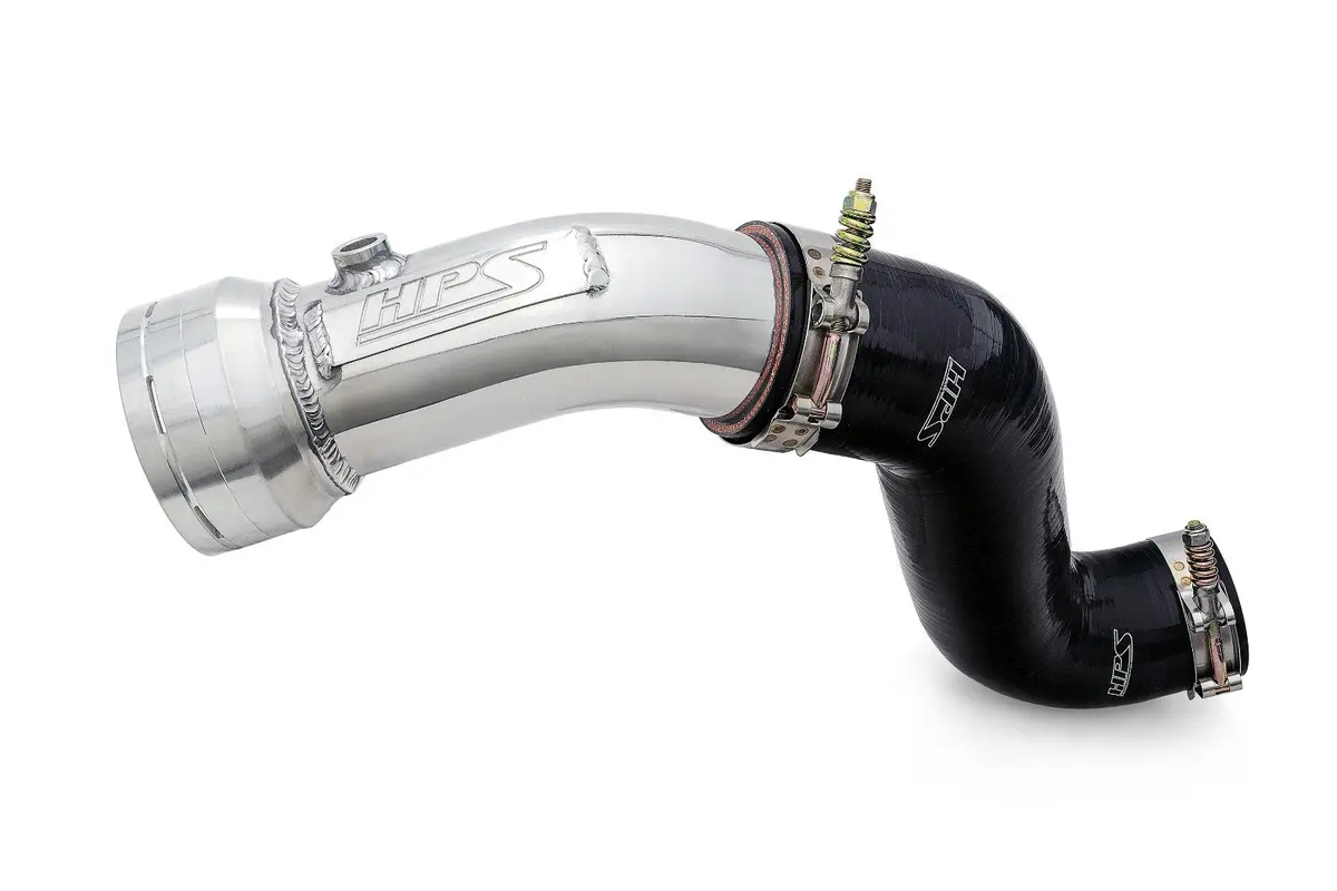 Hps Polish Cold Side Intercooler Charge Pipe + Cac Hose Boot Kit For 17-23 Ford F-250 F-350 F-450 F-550 6.7L P558 1