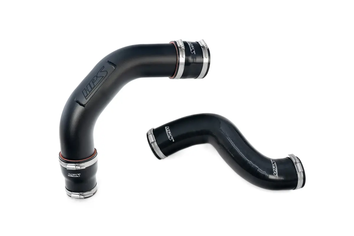Hps Black Aluminum Tube / Silicone Hose Hot And Cold Side Intercooler Charge Pipe For 21-25 Acura Tlx Type-S 3.0L Turbo 1