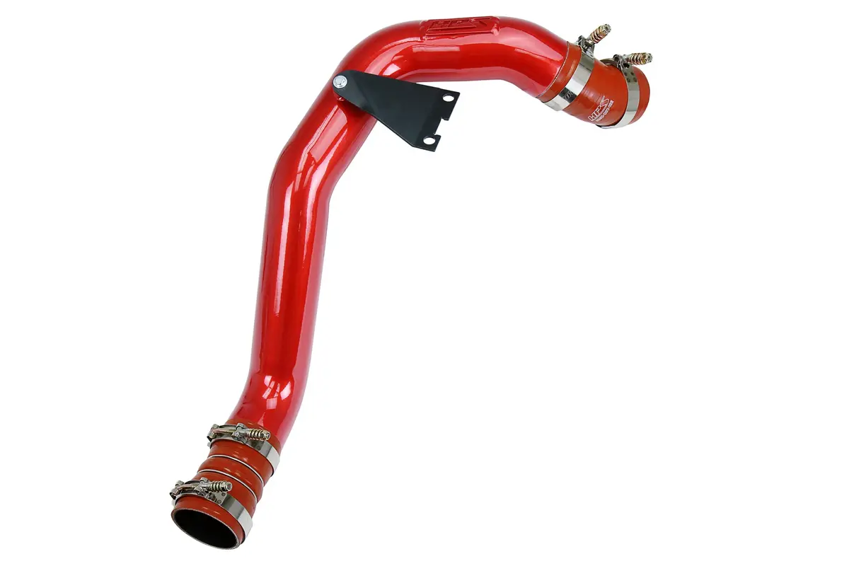 Hps Red Pipe Orange Boots Hot Side Intercooler Charge Pipe Kit For 03-07 Ford F-Series Super Duty 6.0L Diesel Turbo 1