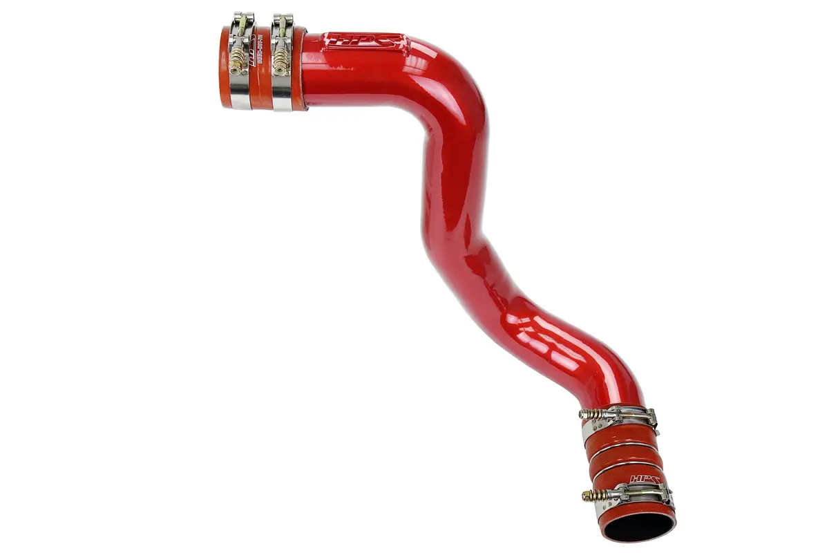 Hps Red Pipe Orange Boots Cold Side Intercooler Charge Pipe Kit For 03-07 Ford F-Series Super Duty 6.0L Diesel Turbo 1