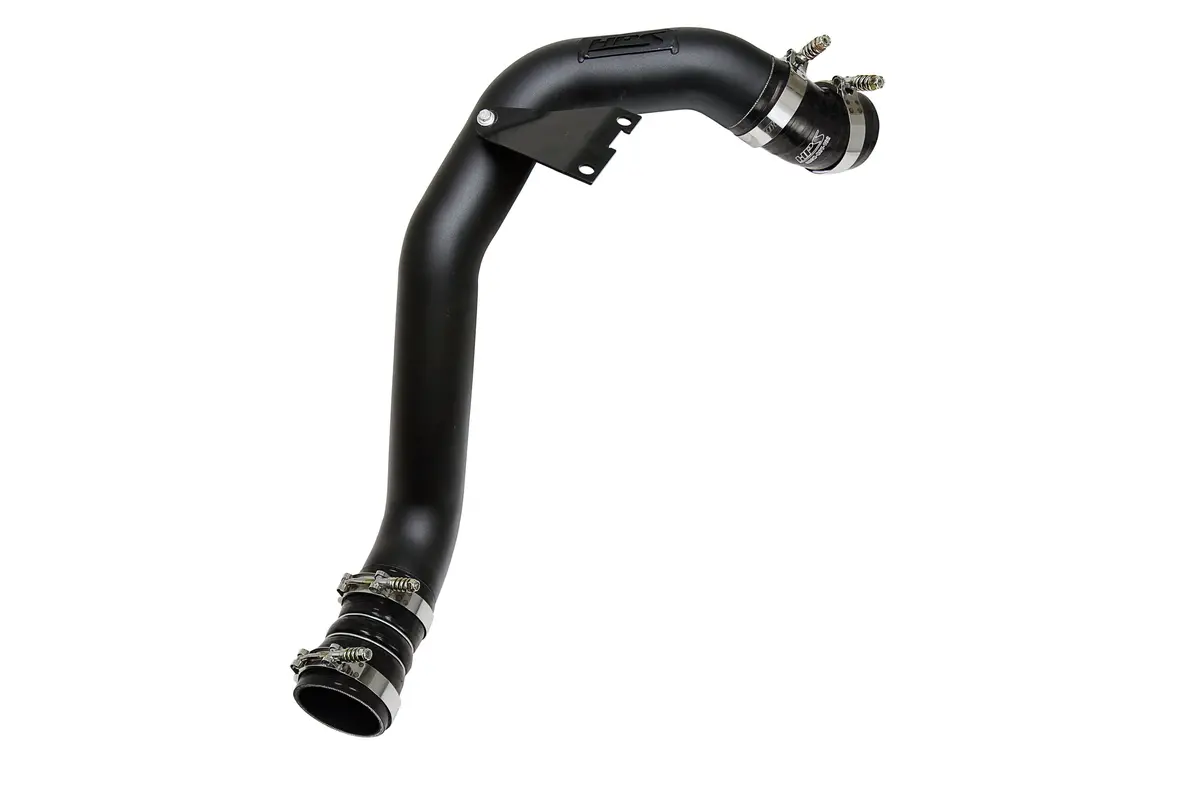 Hps Black Pipe Black Boots Hot Side Intercooler Charge Pipe Kit For 03-07 Ford F-Series Super Duty 6.0L Diesel Turbo 1