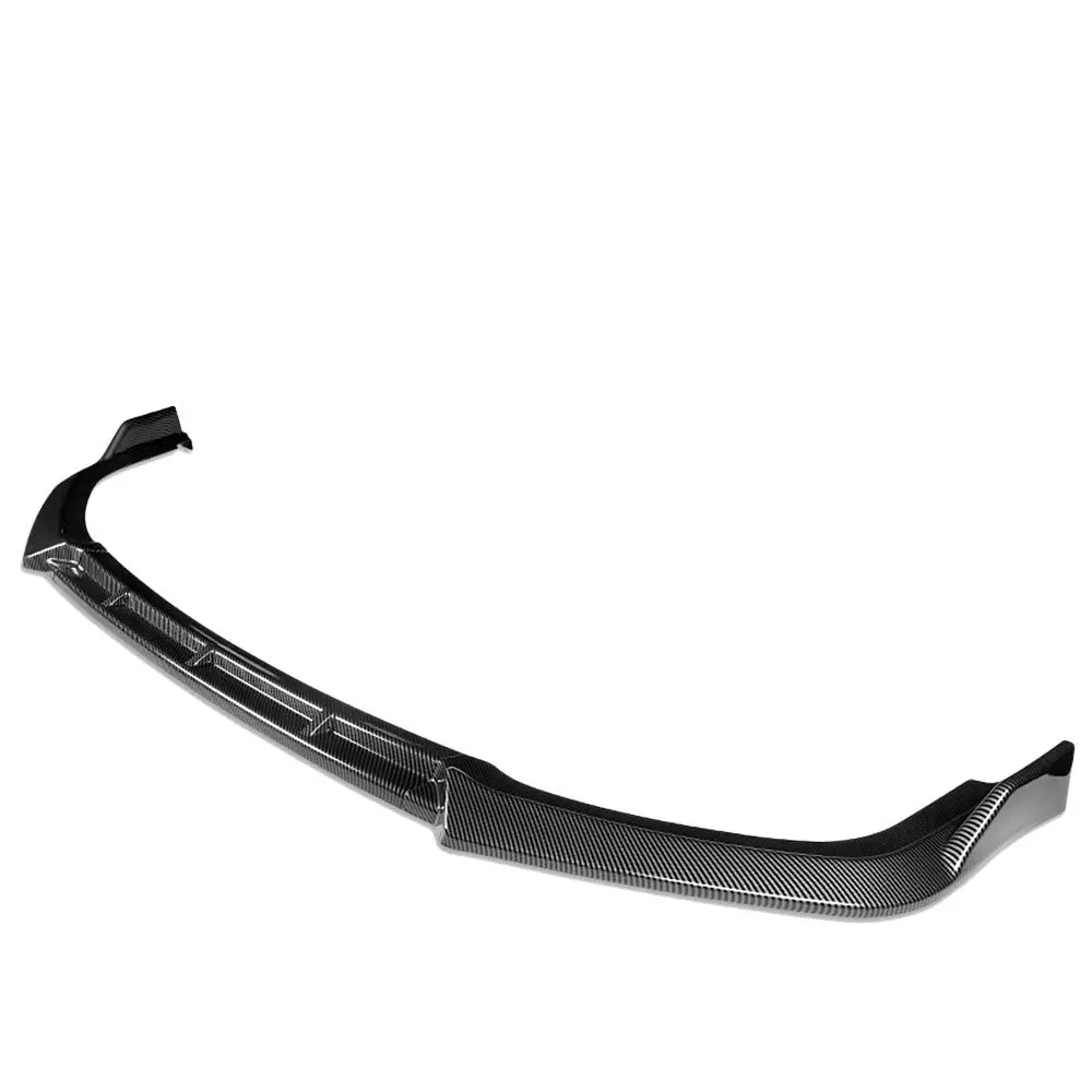 Bfc [Carbon Fiber Look Black] 3Pc Style Front Bumper Lip Wing Diffuser Kit For 17-21 Honda Civic Si (Fc1/Fc3) 1