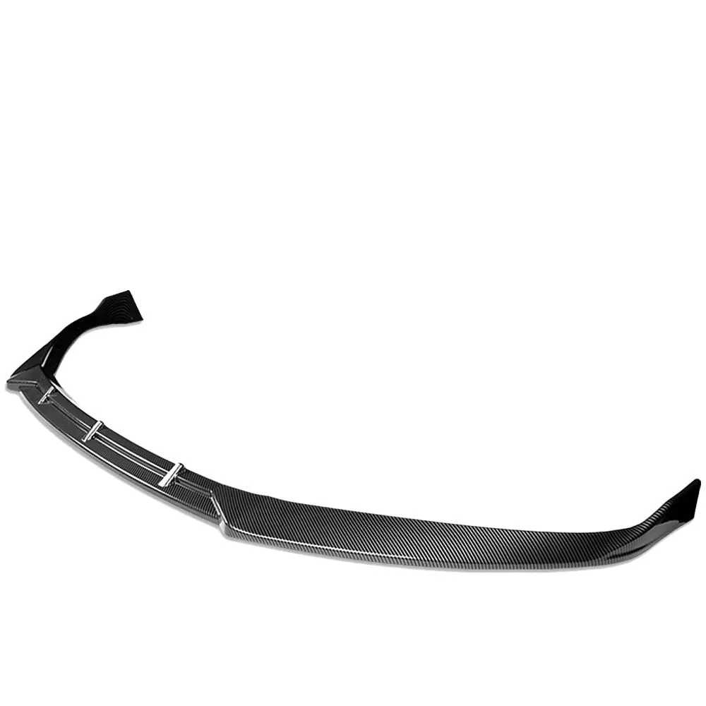 Bfc [Carbon Fiber Look Black] 3Pc Style Front Bumper Lip Wing Diffuser Kit For 16-20 Tesla Model S 1