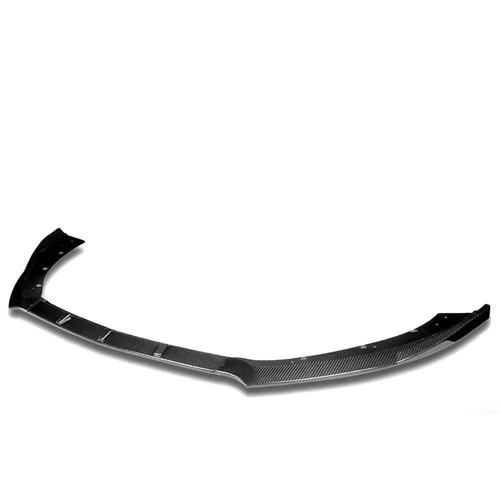 [Real Glossy Carbon Fiber] Front Bumper Lip Guard For 15-17 Ford Mustang S550 1