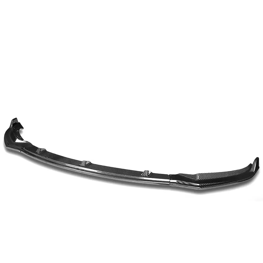 [Real Glossy Carbon Fiber] Front Bumper Lip Chin Guard For 17-20 Tesla Model 3 1