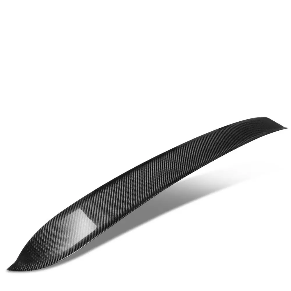 Black Carbon Fiber Rear Window Windshield Spoiler Spoiler For 15-21 Mercedes-Benz C-Class W205 Sedan 1