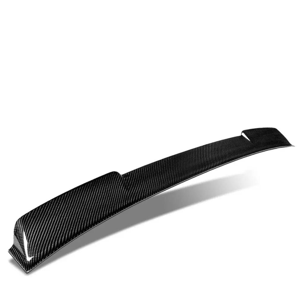 Black Carbon Fiber Rear Window Windshield Spoiler (Stp Style) For 17-22 Infiniti Q60 (Coupe V37) 1