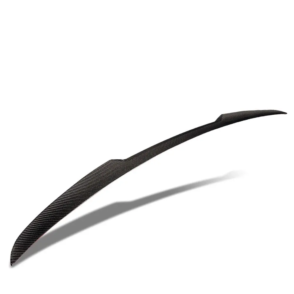 Black Carbon Fiber Rear Trunk Lid Spoiler (Duckbill M-Style) Spoiler For 17+ Bmw 5-Series G30 Sedan 1