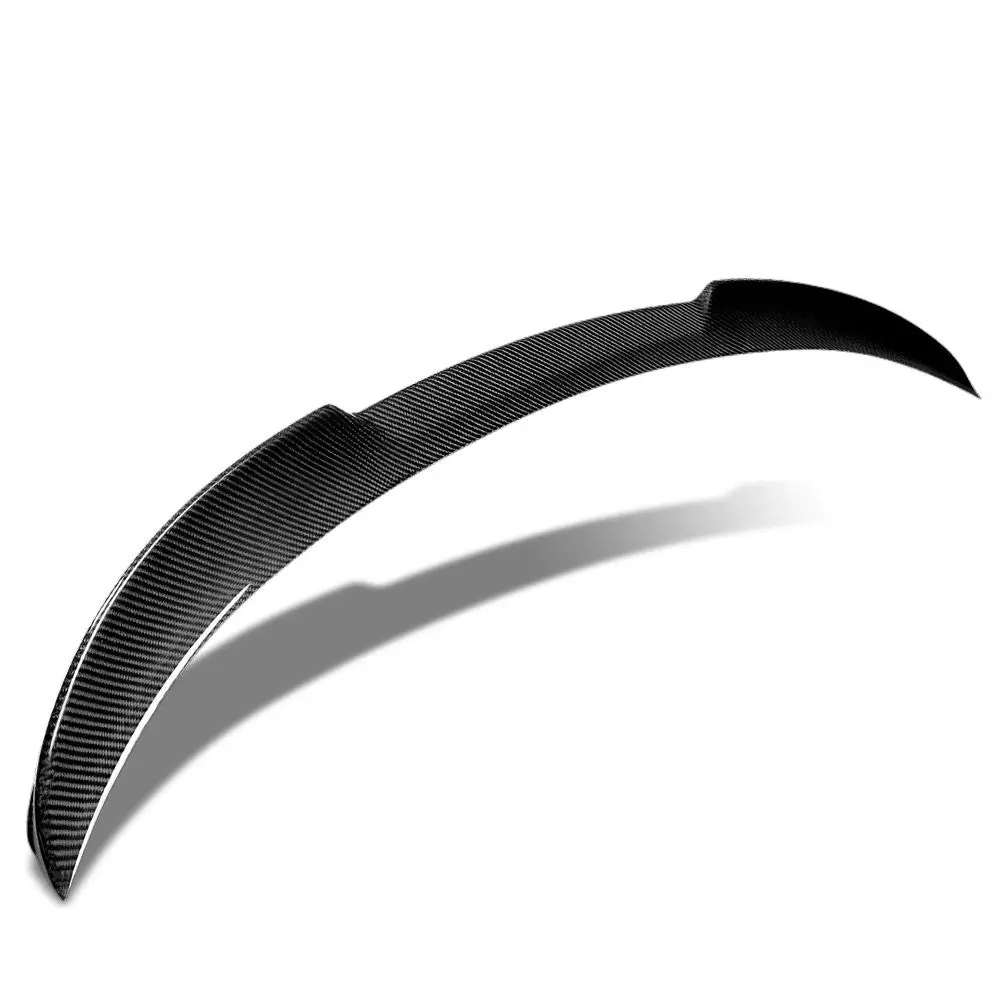 Black Carbon Fiber Rear Trunk Lid Spoiler (Duckbill V-Style) Spoiler For 05-12 Bmw 3-Series E90 Sedan 1