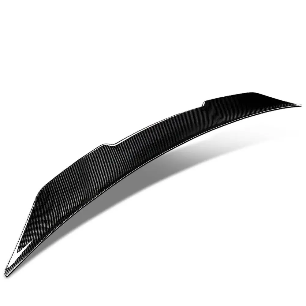 Black Carbon Fiber Rear Trunk Lid Spoiler (Duckbill V-Style) Spoiler For 19+ Bmw 3-Series G20 Sedan 1