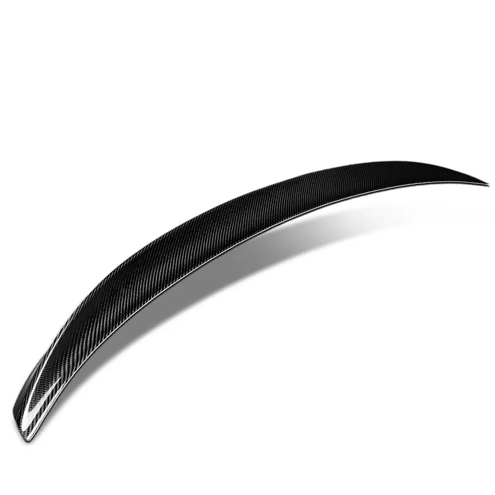 Black Carbon Fiber Rear Trunk Lid Spoiler (M Style) Spoiler For 10-16 Bmw 5-Series F10 Sedan 1