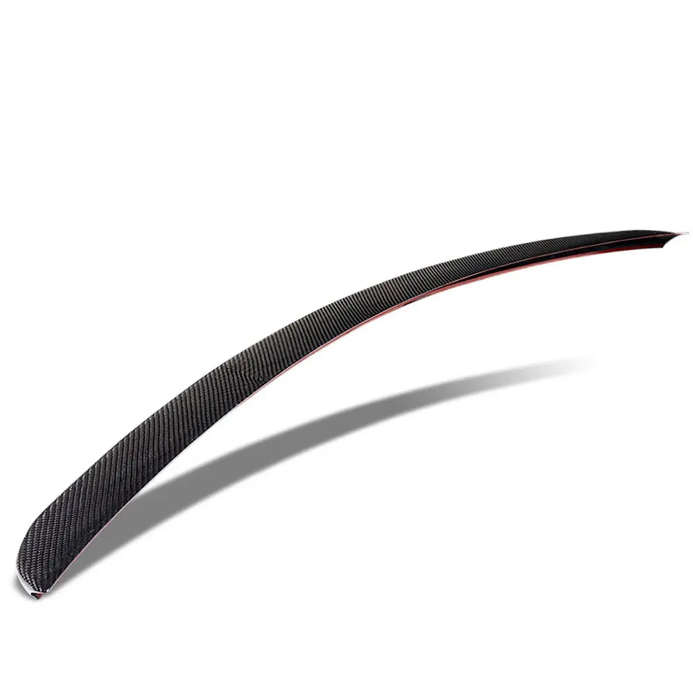 Black Carbon Fiber Rear Trunk Lid Spoiler (V Style) Spoiler For 08-14 Mercedes-Benz C-Class W204 Sedan 1