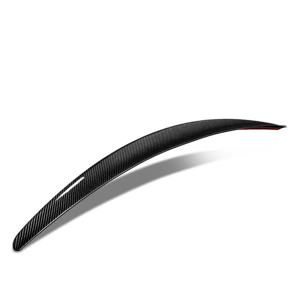 Black Carbon Fiber Rear Trunk Lid Spoiler (P Style) Spoiler For 14-20 Mercedes-Benz S-Class W222 Sedan 1
