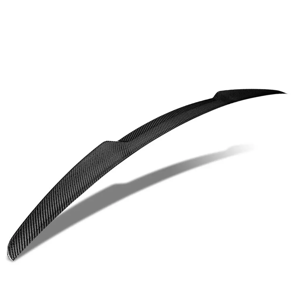 Black Carbon Fiber Rear Trunk Lid Spoiler (V Style) Spoiler For 08-12 Audi A4/A4 Quattro Pre-Facelift B8 Sedan 1