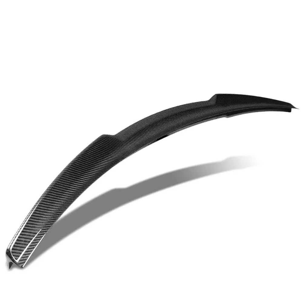 Black Carbon Fiber Rear Trunk Lid Spoiler (V Style) Spoiler For 13-16 Audi A4/A4 Quattro Facelift B8.5 Sedan 1