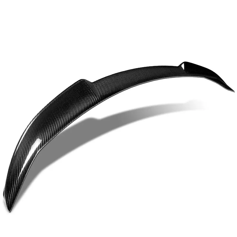 Black Carbon Fiber Rear Trunk Lid Spoiler (V Style) For 18+ Toyota Camry Xv70 1