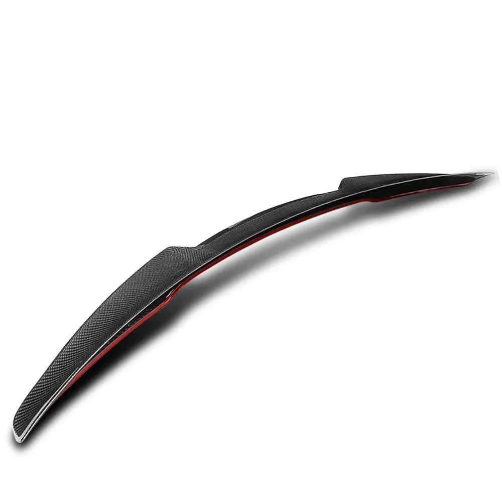 Black Carbon Fiber Rear Trunk Lid Spoiler (V Style) For 14+ Infiniti Q50 (Sedan V37) 1