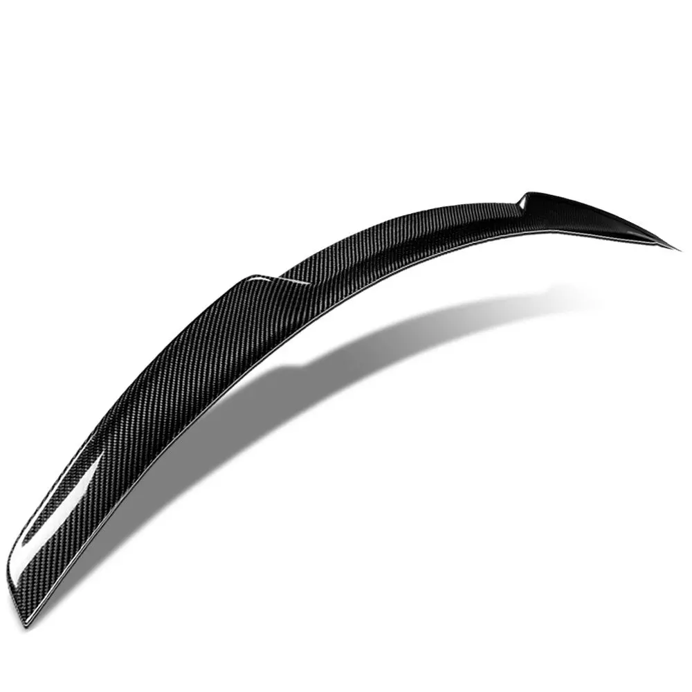 Black Carbon Fiber Rear Trunk Lid Spoiler (V Style) For 17-22 Infiniti Q60 (Coupe V37) 1