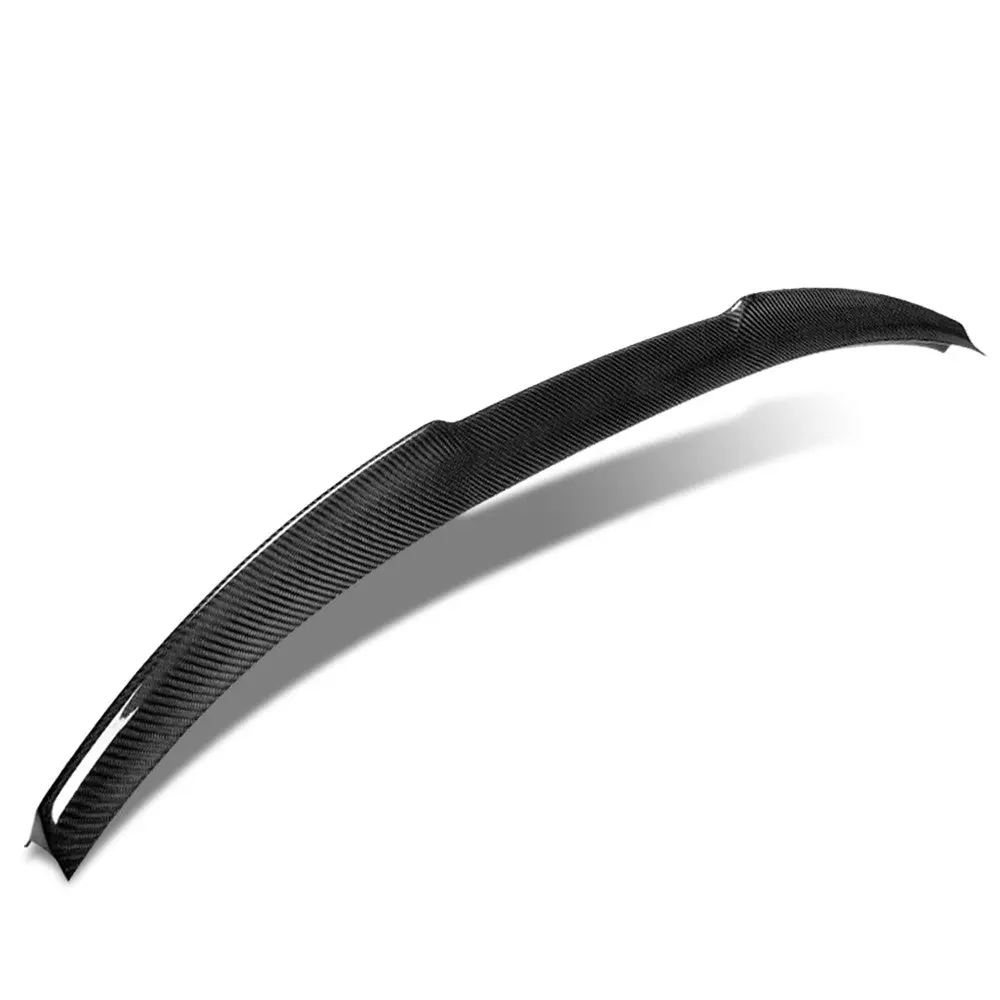 Black Carbon Fiber Rear Trunk Lid Spoiler (V Style) For 19-22 Volkswagen Jetta (A7) 1