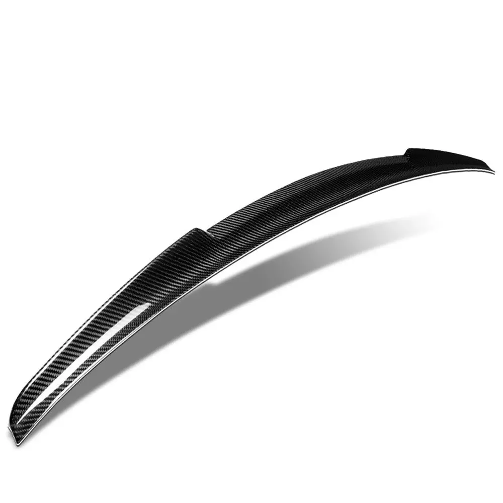 Black Carbon Fiber Rear Trunk Lid Spoiler (V Style) For 11-18 Volkswagen Jetta (A6) 1