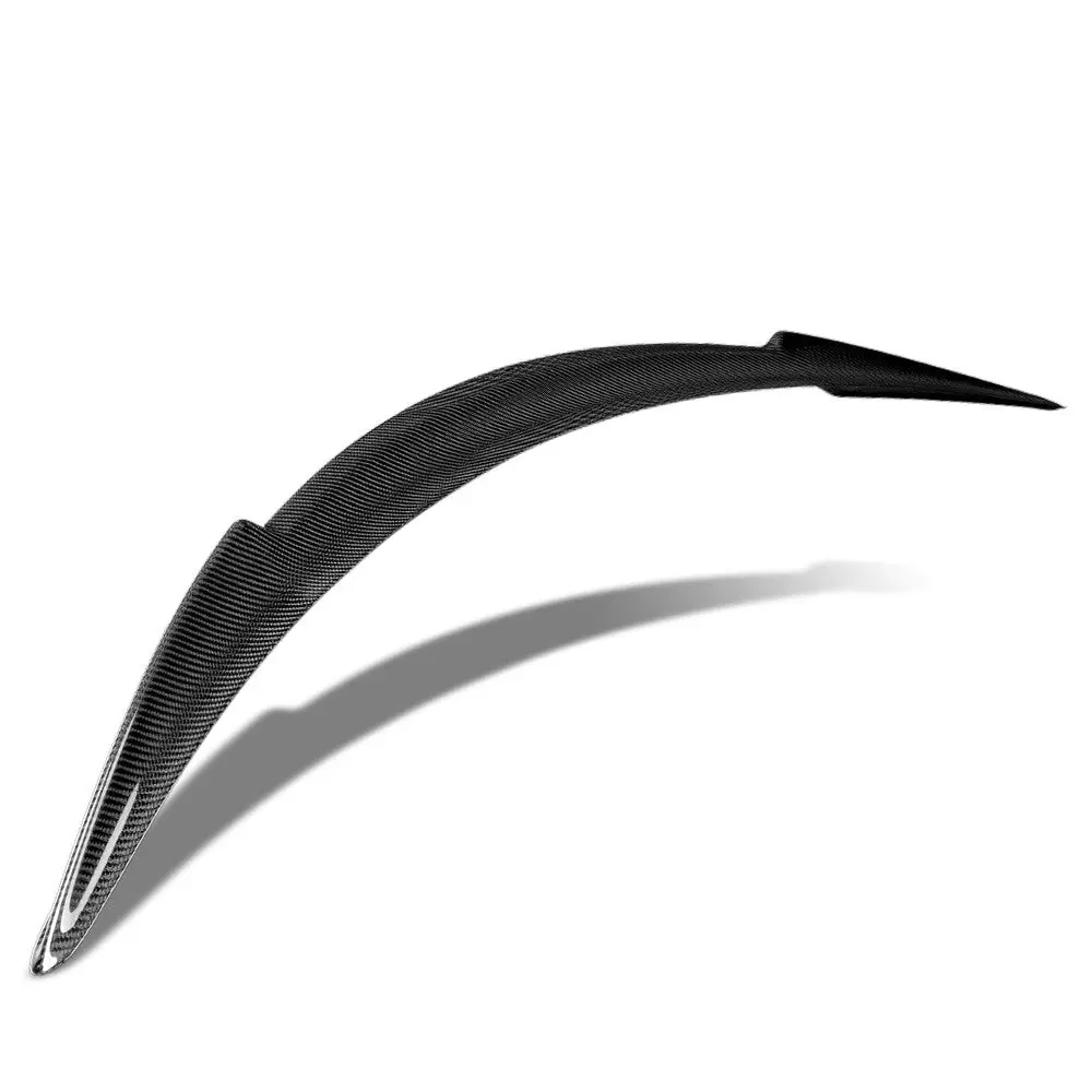 Black Carbon Fiber Rear Trunk Lid Spoiler (V-Style) For 12-22 Tesla Model S 1