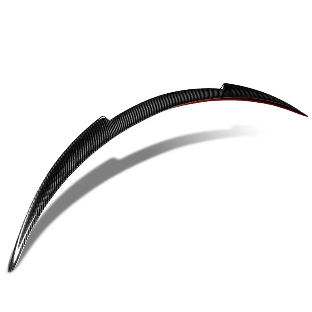 Black Carbon Fiber Rear Trunk Lid Spoiler (V-Style) For 20+ Tesla Model Y 1