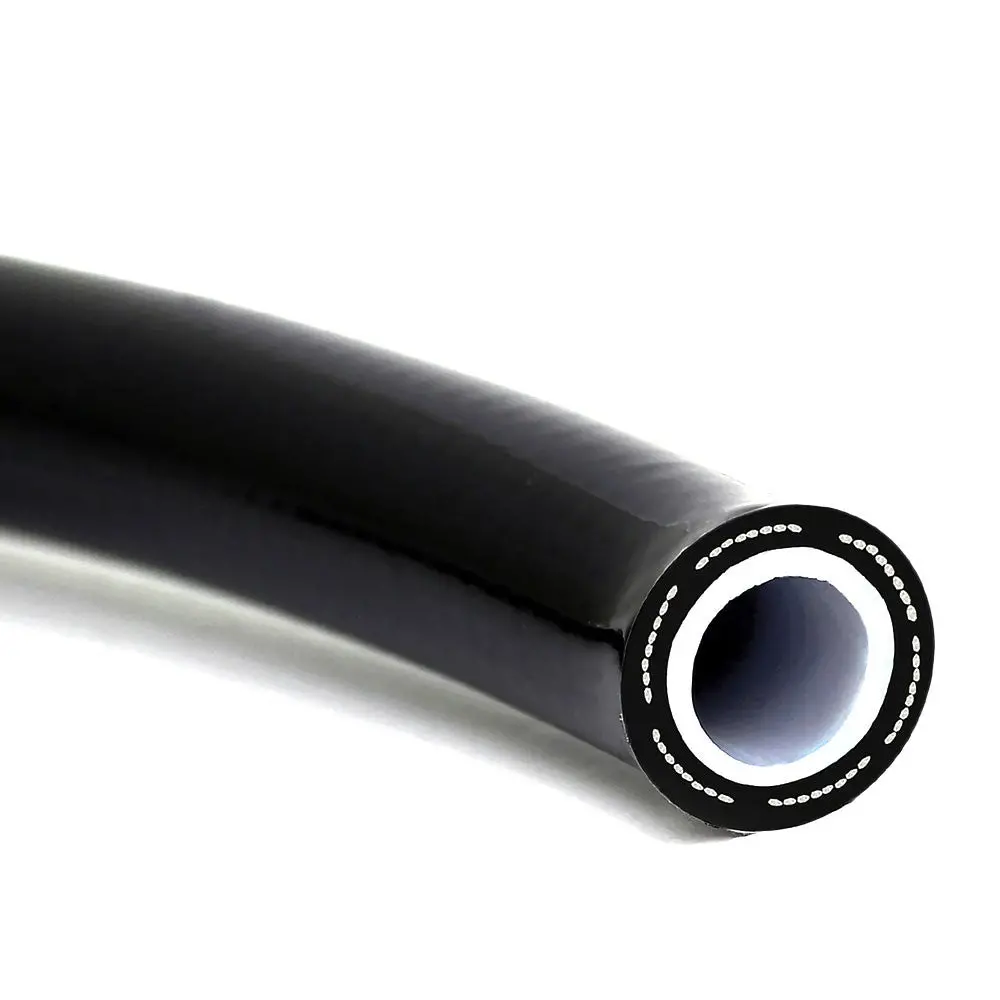 Hps 350 Series Black 3500Psi Ptfe Stainless Steel Reinforced / Pvc Sleeve Braided Hose, An -6, 10 Feet 1