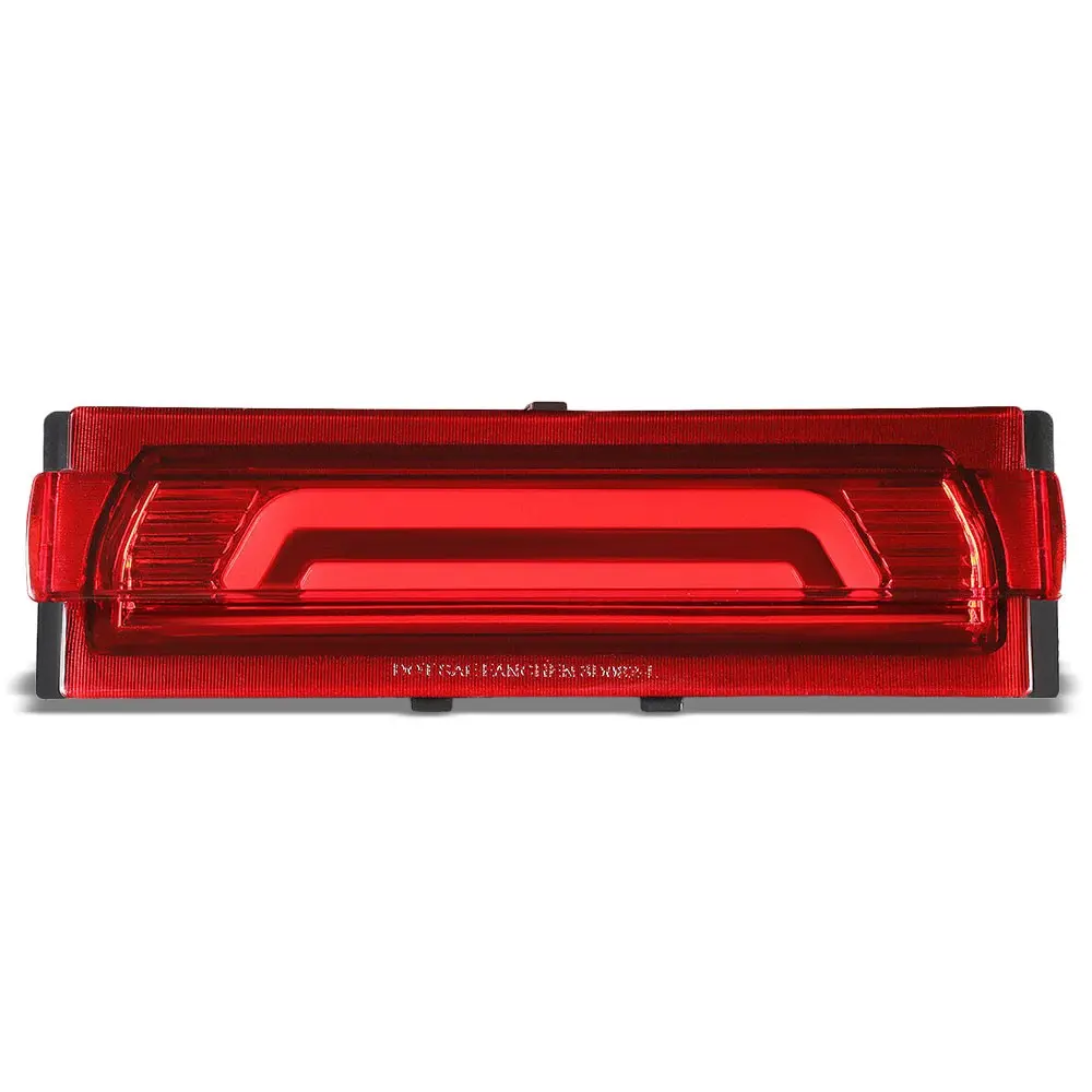 Chrome Housing/Red Lens 3D Led Bar Rear Third Brake Light For 91-96 Corvette C4 1