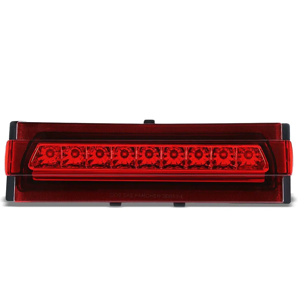 Chrome Housing/Red Lens Led Rear Tail Third Brake Light For 91-96 Corvette C4 1