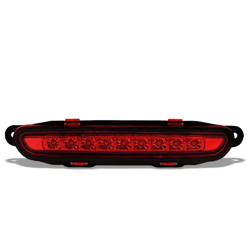 Red Lens/Chrome Housing Full Led Rear Third Brake Light For 06-10 Dodge Charger 1