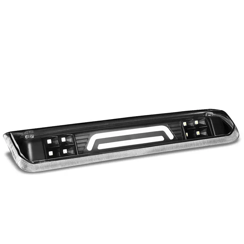 Black Housing Clear Lens 3D Led Rear Cargo+3Rd Third Brake Light For 04-08 Lobo 1