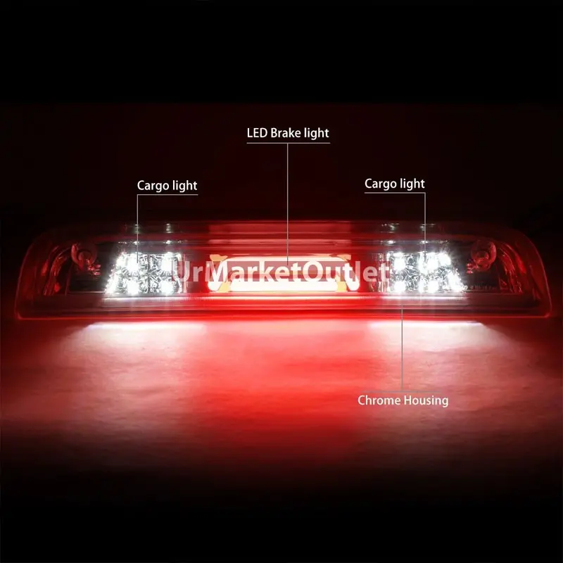 Clear Lens/Chrome Led Rear 3Rd Third Brake Light Lamp For 14-20 Silverado/Sierra 1