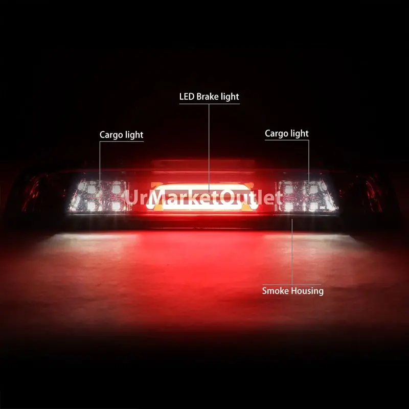 Smoked Lens/Chrome Led Rear 3Rd Third Brake Light Lamp For 14-20 Silverado/Sierra 1