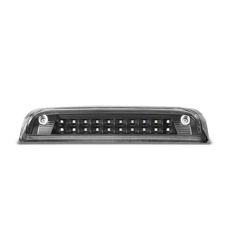 Black Housing Clear Lens Led Cargo+Third Brake Light For 14-20 Silverado/Sierra 1