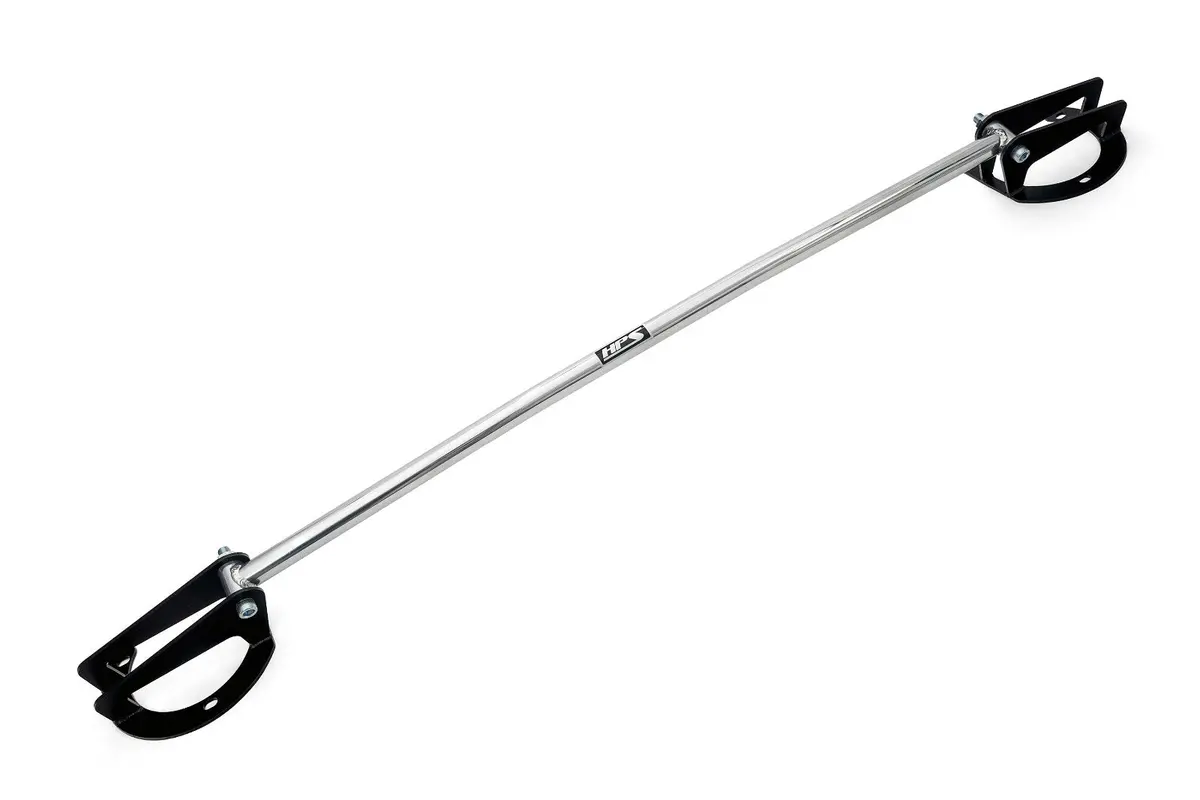 Hps Polish Front Upper Strut Tower Brace Bar Hollow Round For 15-21 Subaru Wrx / Wrx Sti 2.0L Va 1
