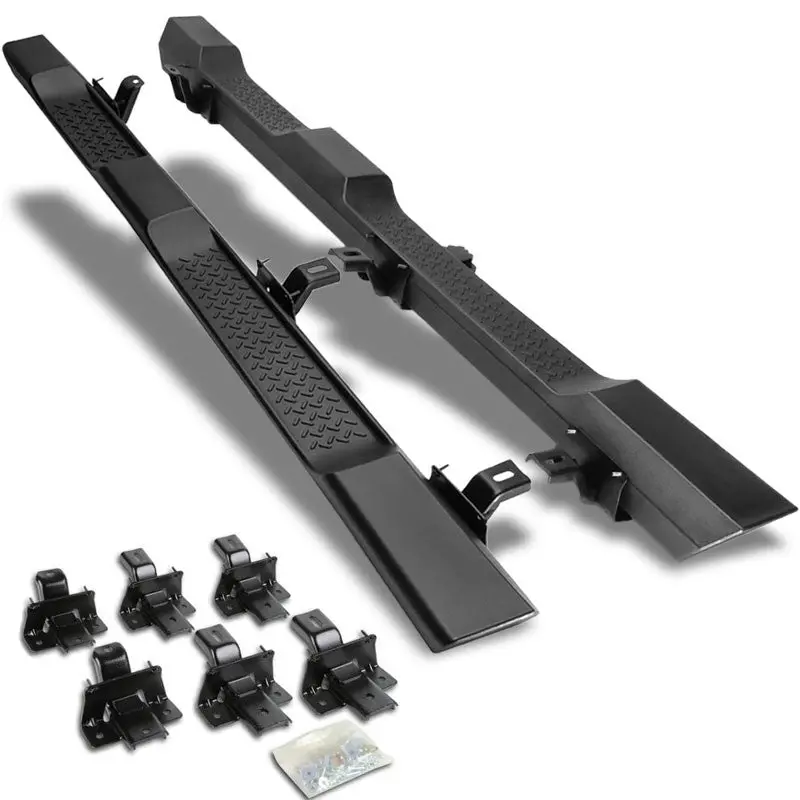 (Factory Style Black) Running Board Nerf Bar For 07-18 Jeep Wrangler 4-Door (Jk) 1