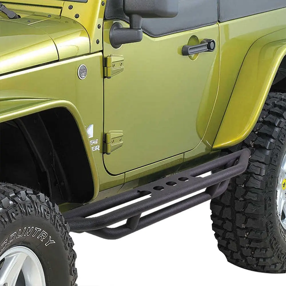 (Steel Girder Black) Running Board Nerf Bar For 07-18 Jeep Wrangler 2-Door (Jk) 2