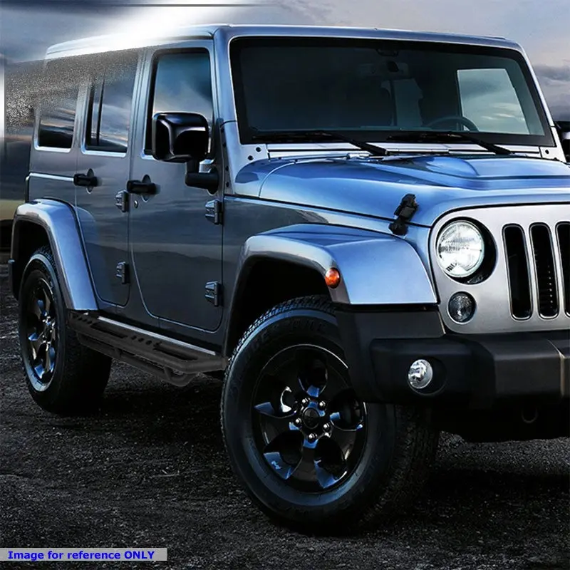 (Steel Girder Black) Running Board Nerf Bar For 07-18 Jeep Wrangler 4-Door (Jk) 2