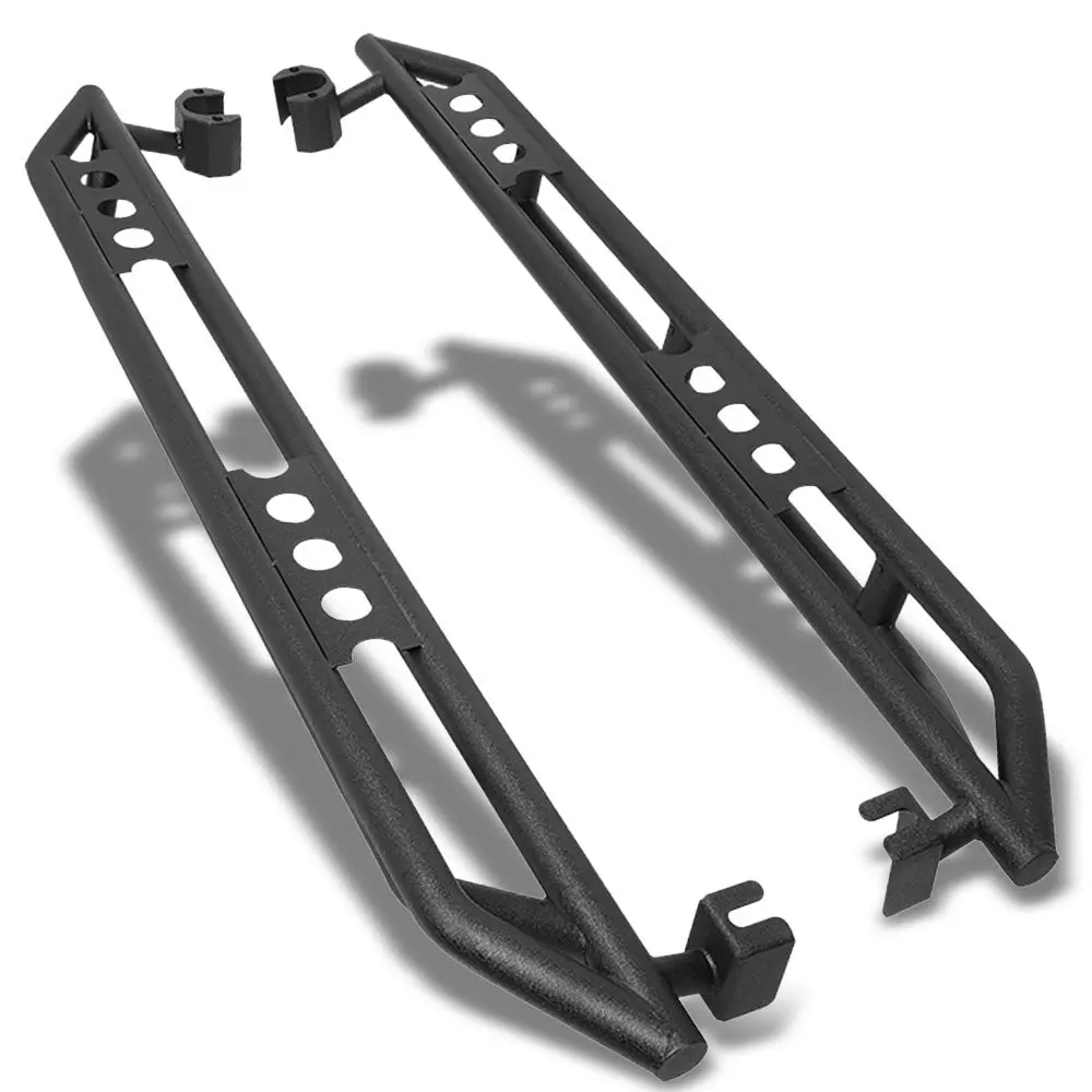 (73" Steel Girder Black) Running Board Nerf Bar For 18+ Jeep Wrangler 4Dr Unlimited Jl 1
