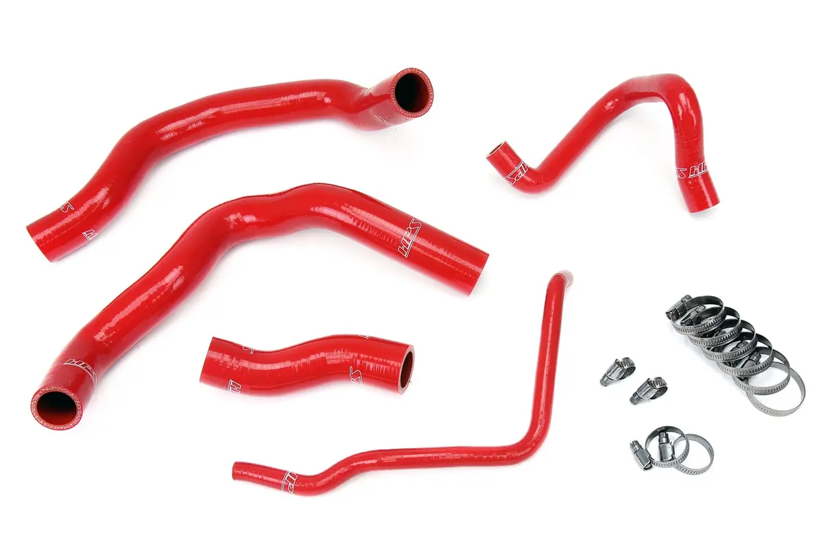 Hps Red 3-Ply Silicone Radiator Coolant Hose Kit For Mini 02-08 Cooper S Supercharged 1