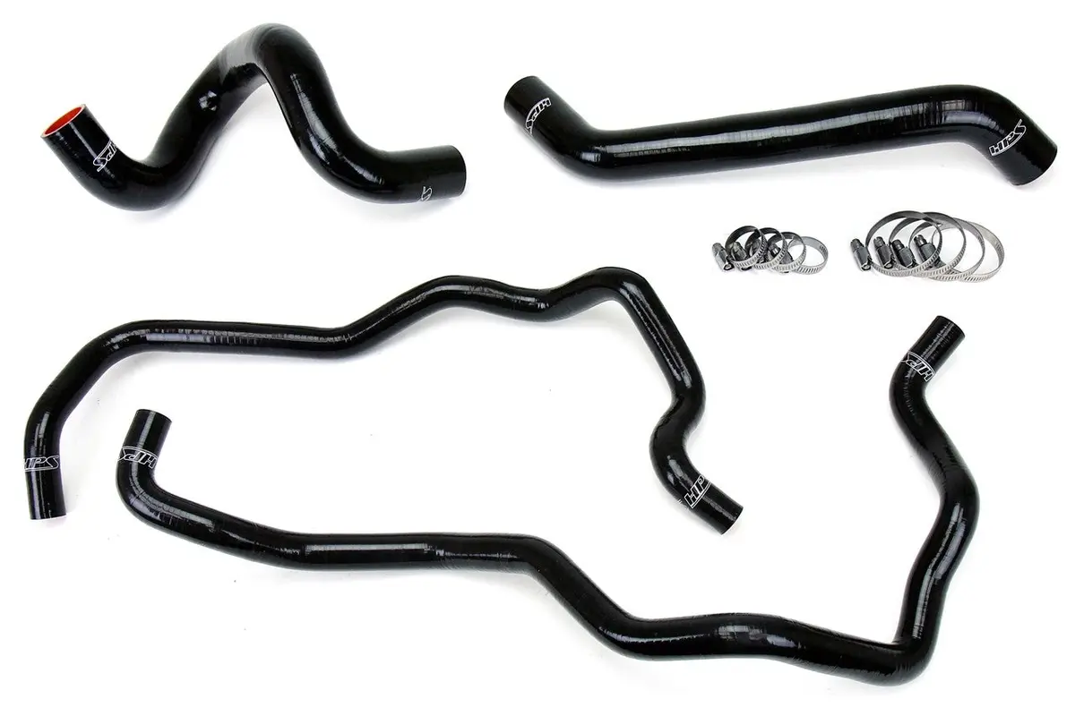 Hps Black 3-Ply Silicone Radiator/Heater Coolant Hose Kit For 07-11 Jeep Wrangler Jk/Unlimited 3.8L Lhd 1