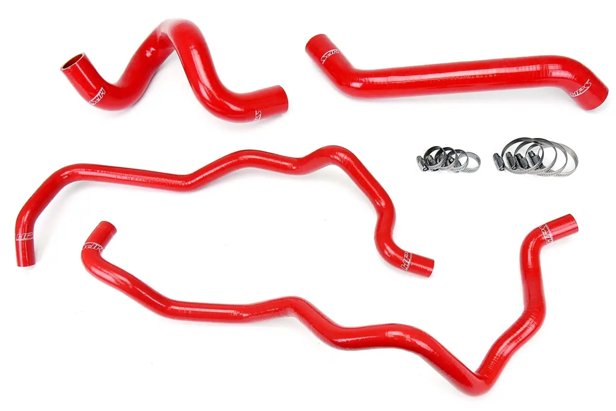 Hps Red 3-Ply Silicone Radiator/Heater Coolant Hose Kit For 07-11 Jeep Wrangler Jk/Unlimited 3.8L Lhd 1