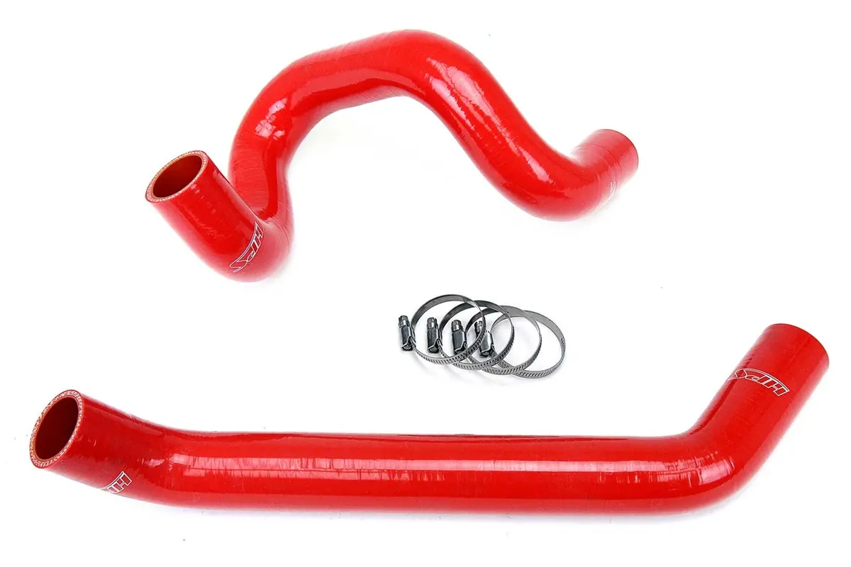 Hps Red 3-Ply Silicone Radiator Coolant Hose Kit For 07-11 Jeep Wrangler Jk & Unlimted 3.8L V6 1